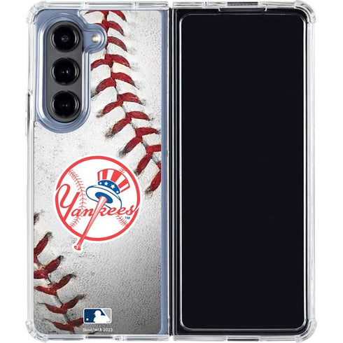 MLB New York Yankees Game Ball Galaxy Z Fold5 5G Clear Case